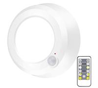 HONWELL RF Plafonnier LED à détecteur de Mouvement Sans Fil Lumière Alimentée par Batterie avec Détecteur de Signal RF à Distance, Minuterie de Lumière de Douche Blanc Froid/Chaud 5.67 Pouces