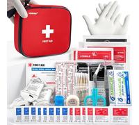 HONYAO Mini Trousse de Secours 125 Pièces, Petite Trousse Premier Secours Complete, Kit Premier Secour, Trousses Pharmacie pour Voiture Maison Travail Voyage Camping Randonnée et Sports en Plein Air