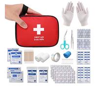 HONYAO Mini Trousse Premier Secours 90 Pièces, Petite Trousse à Pharmacie, Kit Premier Secours pour Voiture Maison Lieu de Travail Voyage Camping Randonnée et Sports en Plein Air