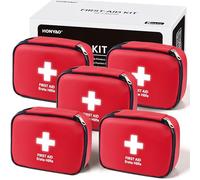 HONYAO Mini Trousse Premier Secours, Un Lot de 5, Petite Trousse à Pharmacie, Kit Premier Secours pour Voiture Maison Lieu de Travail Voyage Camping Randonnée Sports