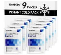 HONYAO Poche Froid Instantané 9 Pièces, Pack de Froid Instantané Jetables pour Soulager la Douleur, Gonflement, Inflammation, Entorses, Sport Maison Voyage Randonnée