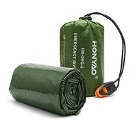 HONYAO Sac de Couchage de Survie, Sac de Couchage d'urgence, Bivvy de Survie Léger Camping en Plein air Randonnée 1 pcs Vert