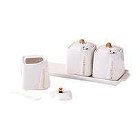 hOnYbmq Sucrier en céramique, 3 Set of Sugar Container Spice Jar, Colorful Ceramic Coffee Sugar Canisters