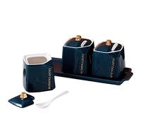 hOnYbmq Sucrier en céramique, 3 Set of Sugar Container Spice Jar, Colorful Ceramic Coffee Sugar Canisters