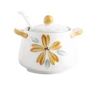 hOnYbmq Sucrier en céramique, 400ml(14oz) Ceramic Sugar Storage Jar, Printed Porcelain Sugar Pot, for Coffee Bar