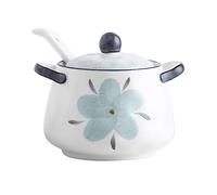 hOnYbmq Sucrier en céramique, 400ml(14oz) Ceramic Sugar Storage Jar, Printed Porcelain Sugar Pot, for Coffee Bar