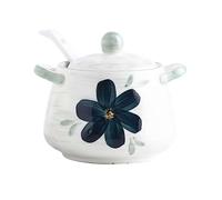 hOnYbmq Sucrier en céramique, 400ml(14oz) Ceramic Sugar Storage Jar, Printed Porcelain Sugar Pot, for Coffee Bar