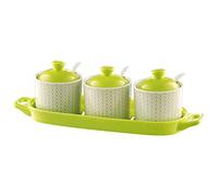 hOnYbmq Sucrier en céramique, Blue Sugar Bowl with Lid, Sugar Container Spice Jar, Sugar Salt Pot Seasoning Canister