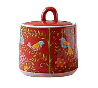 hOnYbmq Sucrier en céramique, Ceramic Sugar Bowl with Lid and Milk Jug, Creamer and Sugar Sets,