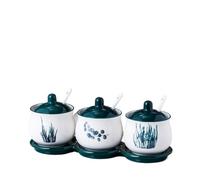 hOnYbmq Sucrier en céramique, Sugar Storage Jar, Sugar Container Spice Jar, Sugar Salt Pot Seasoning Canister