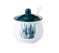 hOnYbmq Sucrier en céramique, Sugar Storage Jar, Sugar Container Spice Jar, Sugar Salt Pot Seasoning Canister