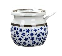 hOnYbmq Sucrier en céramique, Sugar Storage Jar, Sugar Container Spice Jar, Sugar Salt Pot Seasoning Canister