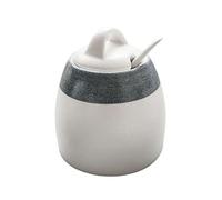 hOnYbmq Sucrier en céramique, White Farmhouse Sugar Pot Salt Bowl Seasoning Box Spice Jars,