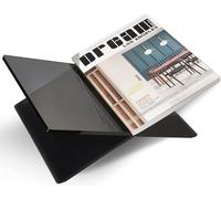 Honygebia Support de livre en acrylique noir - Cadre en croix - Support ouvert pour affichage et lecture - Convient pour l'art, la bible, le livre de cuisine, le chevalet, les magazines, les recettes,