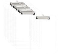 HONYUET Lot de 10 planchettes à pince transparentes A4, 31,5 x 22,5 cm, en plastique transparent avec échelle pour le rangement de documents de bureau