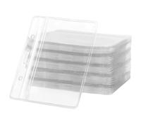 HONYUET Lot de 100 porte-badges en plastique transparent pour cartes d'identité - 100 x 80 mm