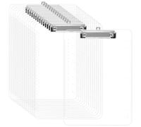 HONYUET Lot de 15 planchettes à pince en plastique transparent A4 pour bureau, restaurant, rangement de documents, 31,5 x 22,5 cm