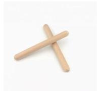 HONYUET Lot de 20 bâtons de rythme, 20 x 2 cm, en bois de hêtre naturel, pour cours de musique, percussion et entraînement au rythme