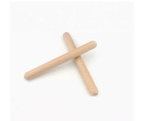 HONYUET Lot de 20 bâtons de rythme, 20 x 2 cm, en bois de hêtre naturel, pour cours de musique, percussion et entraînement au rythme