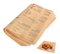 HONYUET Lot de 200 feuilles de papier à fromage - 38 x 28 cm - Marron - Papier ciré pour aliments - Papier sulfurisé - Pour boulangerie, cuisine, sandwich, pain et hotdog