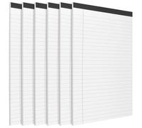 HONYUET Lot de 6 blocs-notes juridiques, format A4, 60 pages, papier blanc, 21 x 28,5 cm, 80 g/m² pour la maison et le bureau