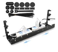 HONZUEN Cable Management Bureau, Cable Management Bureau sans Perçage, Cable Management Bureau sans vis Câble Management sous Bureau, Câble Management PC sous Bureau,Câble Management sous Bureau Boite