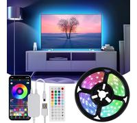 Hoobabuy Ruban LED TV 3 mètre, Bande Lumineuse LED Rétroéclairage TV 40-65 in, 5050 RGB USB avec Télécommande Multicouleur DIY Rythme de Musique Bande LED Contrôlé par APP