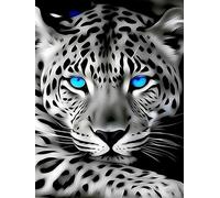 Hoobee 5D Diamond Painting Complet Léopard, DIY Diamond Painting Kits Animal Broderie au Point de Croix Mosaïque Strass Décoration de la Maison 30x40 cm