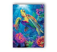 Hoobee 5D DIY Diamond Painting Tortues De Mer, Diamond Painting Adulte Animal, Peinture Diamant Diamant Painting Broderie au Point de Croix Mosaïque Strass Décoration de la Maison 30x40cm-113