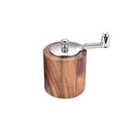 HOOBN Moulin à graines de Lin Manuel en Bois, Moulin à Poivre, grosseur réglable, Bouteille de broyage Domestique, Moulin à épices à manivelle (Color : Black)