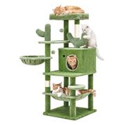HOOBRO Arbre à Chat en Forme de Cactus, Meuble Chat Multifonctionnel, Vert