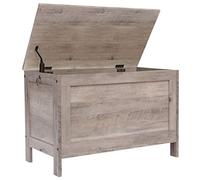 HOOBRO Banc de Rangement, Coffre de Rangement avec Charnières de Sécurité, Banquette, 76 cm, Rangement pour Jouet Enfant, Solide, Stable, Coffre à Jouets, Montage Facile, Grège EBG75CW01G1