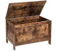HOOBRO Banc de Rangement d'Enfant, avec Charnières de Sécurité, Banquette, 76 cm, Solide, Stable, Coffre à Jouets, Montage Facile, Marron Rustique EBF75CW01G1