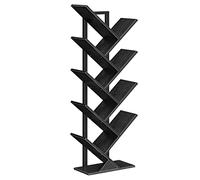 HOOBRO Bibliothèque, Étagère à 9 Niveaux, Étagère sur Pieds, Meuble de Rangement, en Forme d’Arbre, pour Salon, Bureau, Étagère Décorative, Solide, Durable, Noir EBB08SJ01G1
