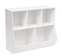 HOOBRO Bibliothèque pour Enfant, Coffre à Jouets, Meuble de Rangement Long de 90 cm, pour Chambre d’Enfant, Salle de Jeux, Couloir, crèche, Blanc EWT32CW01