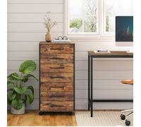 HOOBRO Caisson de Bureau 7 tiroirs, Meuble de Rangement Mobile, Placard de Rangement pour Dossier, pour Documents