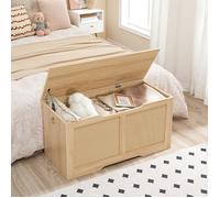 HOOBRO Coffre à Jouets, Banc de Rangement, Coffre de Rangement, avec charnière de Soutien Organisateur à Jouets