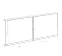 HOOBRO Console Étroite 15 cm, Lot de 2, Hauteur Réglable (63,5-83,5 cm), Table de Sofa avec Station de Chargement, Table d’Entrée, pour Canapé, Salon, Couloir, Structure métallique, Blanc EWW95CXGP201