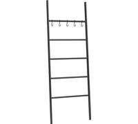 HOOBRO EBK62CJ01 Échelle à serviettes, étagère à échelle, porte-serviettes avec 5 crochets amovibles, stable, peu encombrante, pour entrée, bureau,