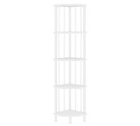HOOBRO Étagère d’Angle à 5 Niveaux, Bibliothèque de 148 cm de Hauteur, Porte-Plante, Présentoir en Forme de Diamant, pour Salon, Bureau, Chambre, Cuisine, Blanc EWT93CJ01