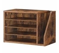 HOOBRO Organisateur à Dossier en bois d’ingénierie, Bannette de Rangement Bureau, Rangement à Courrier, Organisateur de Bureau, pour dossiers, courriers, enveloppes, magazines EFG41WF01