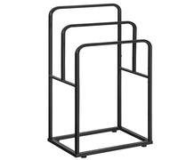 HOOBRO Porte-Serviettes Haut sur Pied, Organisateur de Tapisserie, Support à Serviettes avec 3 tringles, Étagère de Rangement pour Salle de Bain, Salon, Chambre, Piscine, Noir EBK10LB01