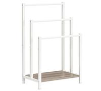 HOOBRO Porte-Serviettes, Range-Serviettes avec 3 Barres, Support Salle de Bain, Étagère de Rangement, 43 x 28 x 81 cm, pour Serviettes, Blanc EWG03LB01