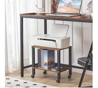 HOOBRO Support d’Imprimante, Meuble d’Imprimante avec des étagères, Table à Imprimante Mobile sous Le Bureau, Chariot d’Imprimante