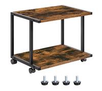HOOBRO Support d'Imprimante, Étagère pour Imprimante de Bureau, 42 x 28 x 33 cm, avec Pieds Réglables et roulettes, pour Bureau, Domicile, Copieur, Scanner, Marron Rustique EBF42PS01