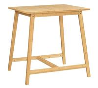 HOOBRO Table à Manger en Bambou, Table de Cuisine Carrée, Table Bois 70 x 70 x 75 cm pour 2 à 4 Personnes, pour Petits Espaces, Montage Facile, pour Salle à Manger, Salon, Couleur Bois EYL72CZ01