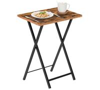 HOOBRO Table d’Appoint, Bouts de Canapé, Tables Pliables de Style Industriel, Tables-Plateaux de Télévision, Basse Table