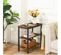 HOOBRO Table d'Appoint, Bout de Canapé à 3 Niveaux, Table de Chevet de Style Industriel, pour Salon, Chambre, Cuisine