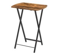 HOOBRO Tables d’Appoint, Bouts de Canapé, Tables Pliables de Style Industriel, Tables-Plateaux de Télévision, Basse Table