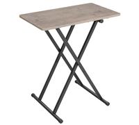 HOOBRO Tables d’Appoint, Très Grand Bouts de Canapé, Hauteur réglable, 60 x 40 x 60 cm, Tables Pliables, Tables-Plateaux de Télévision, Salon, Chambre, Noir et Gris EBG16BZ01